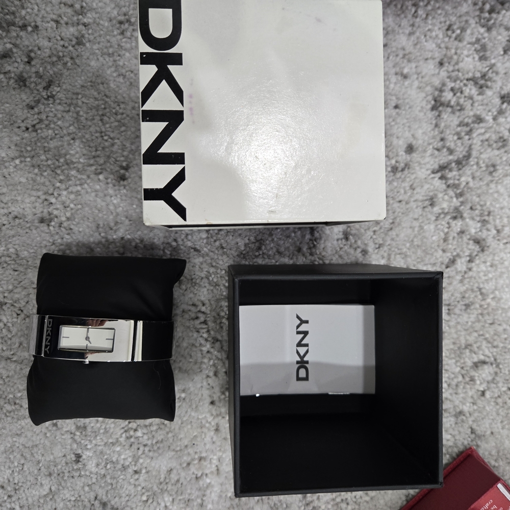 DKNY Silver and Black Watch